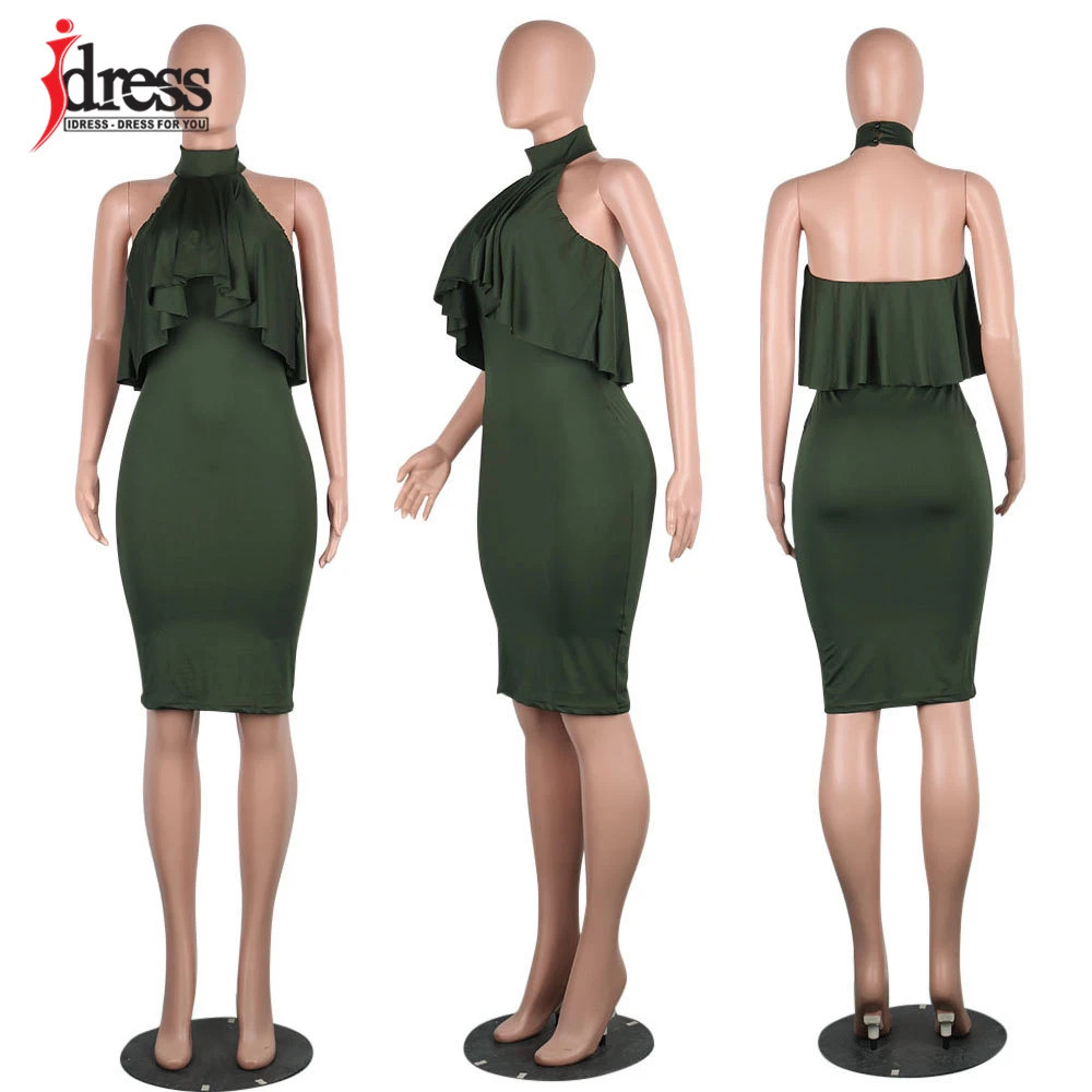 Женское платье с открытыми плечами IDress винтажное Клубное летнее новинка 2017|dresses