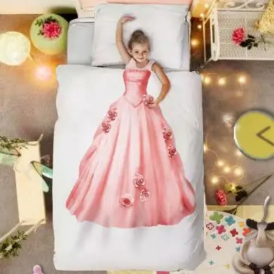 Flower dress girl 5601 Комплект постельного белья с 3D изображением пожарного космонавта, балета, рыцаря, для студентов, детей, полный размер, платье с цветочным рисунком для девочек - Цвет: Flower dress girl