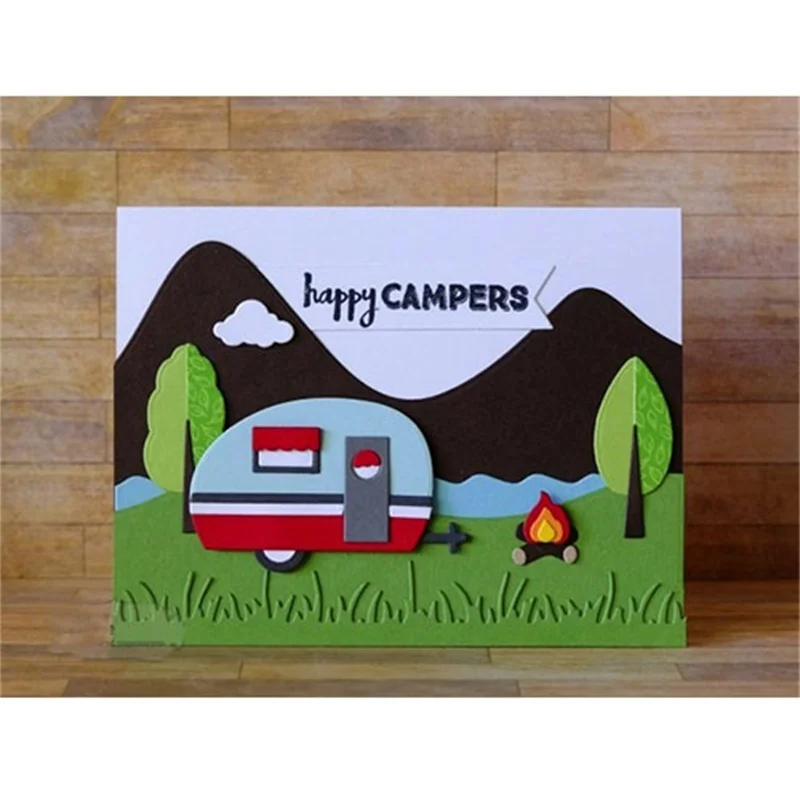 Металлические трафареты для высечки дикого лагеря лодки сделай сам скрапбукинг