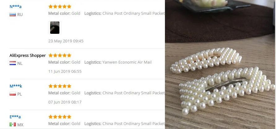 LEADERBEADS, Корейская акриловая заколка с жемчугом, женские элегантные Геометрические золотистые шпильки для волос, аксессуары для укладки волос для девушек