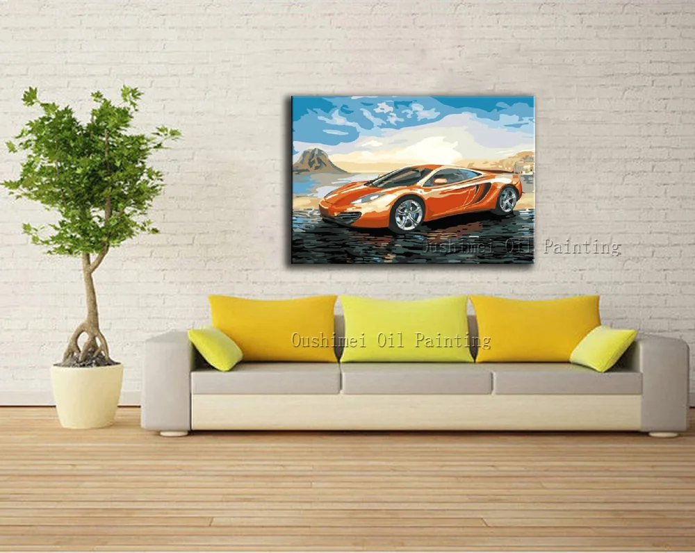 Художественная команда ручная роспись высокое качество красота оранжевый цвет