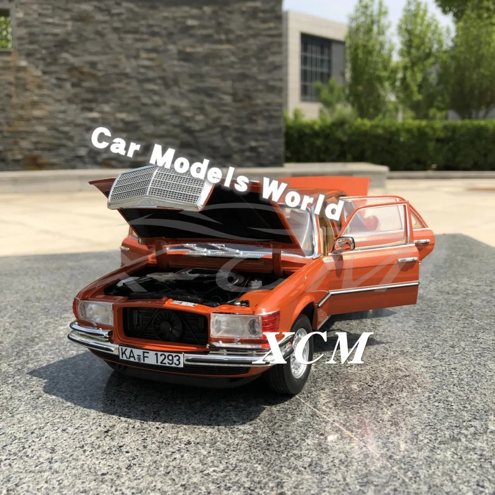 Литая модель автомобиля для Norev 450 SEL 6 9 1976 (Оранжевый металлик) 1:18 + маленький