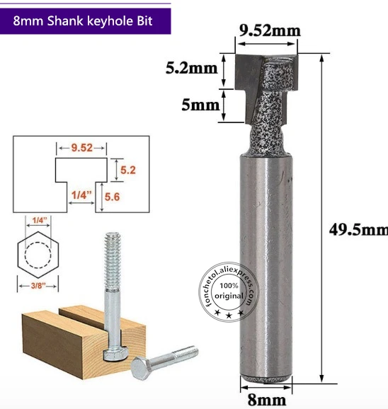 8 мм Shank-1PCS cnc твердосплавные фрезы для деревообработки триммер фрезерования