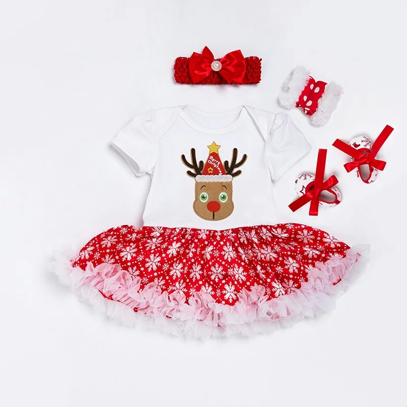 Комбинезон для новорожденных девочек My First Christmas боди с аппликацией в виде оленя +