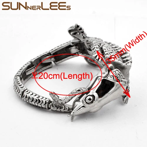 SUNNERLEES модные ювелирные изделия для мужчин и женщин панк ящерица звенья цепи