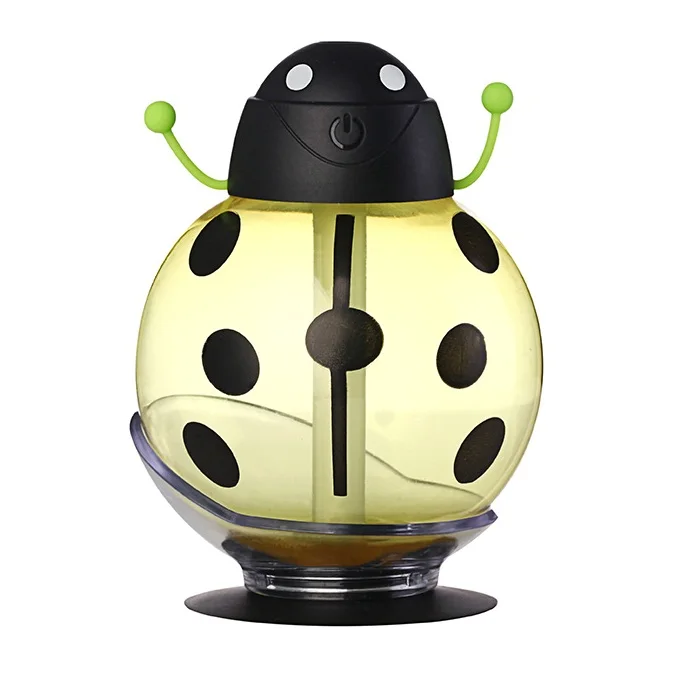 Beetle увлажнитель USB Увлажнитель Арома диффузор ароматерапия эфирные масла диффузор мини портативный тумана 260 мл светодиодный ночник - Цвет: Цвет: желтый