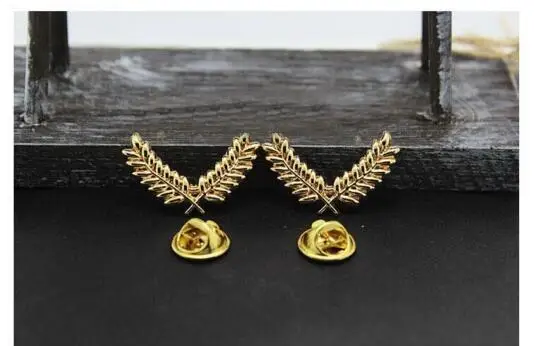 Br032 2018 горячая Распродажа трехмерная металлическая пшеничная брошь для пар