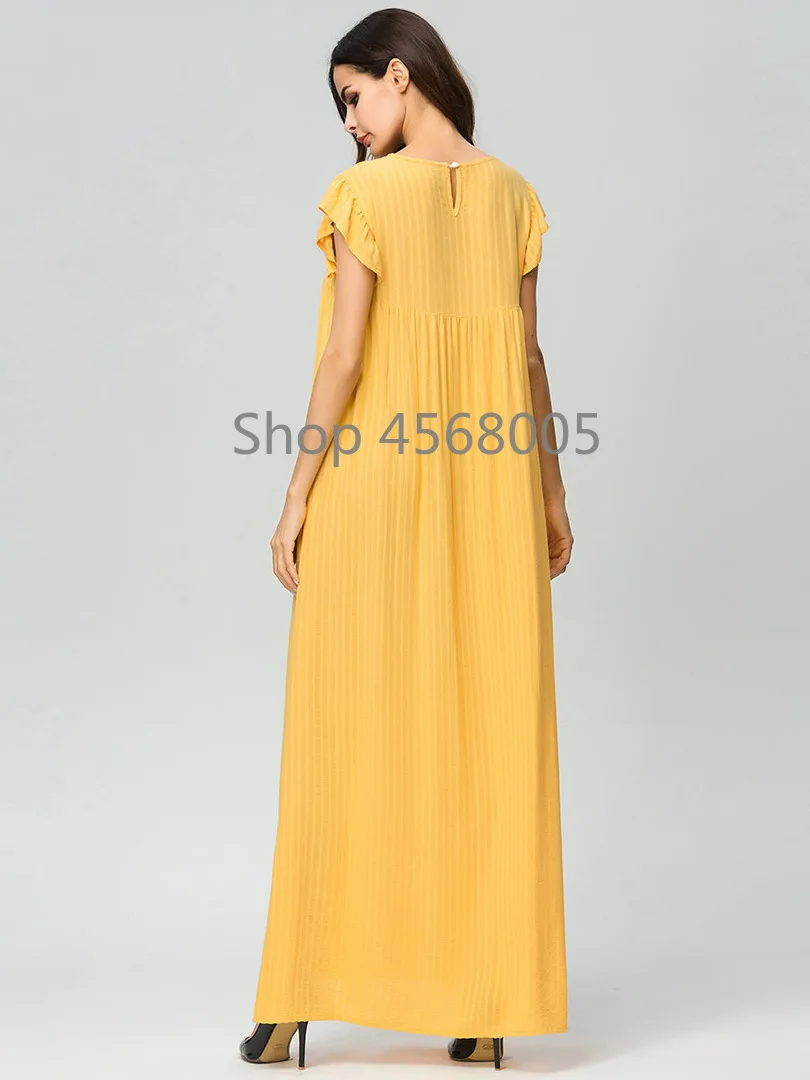 Одежда из Дубая для Для женщин с вышивкой и цветочным принтом желтый