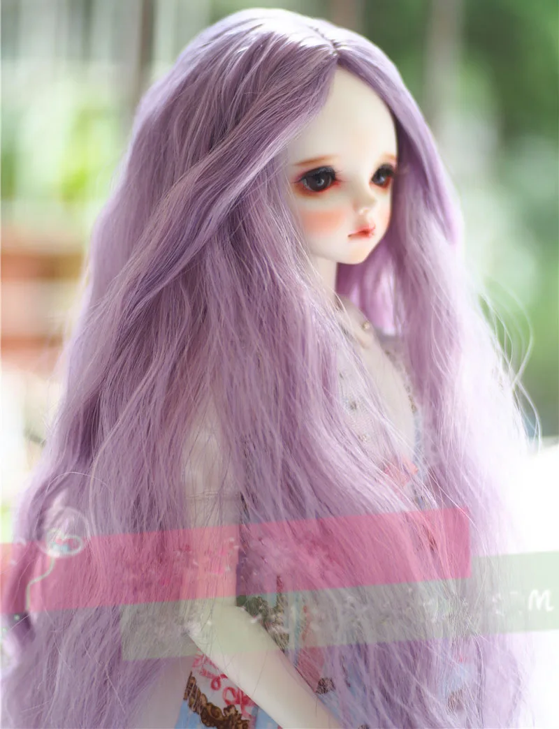 Парик для куклы Bjd SD высокая температура шарнирной 1/3 1/4 фиолетовые цвета