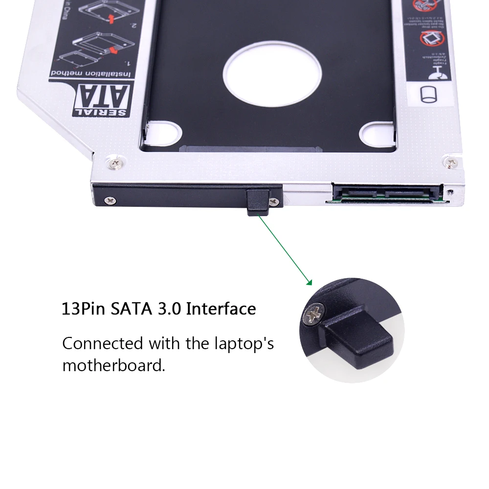 CHIPAL 10 шт. SATA 3 0 2nd HDD Caddy 9 5 мм для 2 SSD корпус Lenovo ThinkPad T400s T400 T410 T410s T420s T430s|Корпус