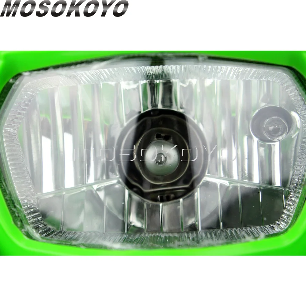 Universal Motorcycle Motocross Offroad Headlight For Kawasaki KX 450 KLX 110 125 150 KLR KDX 250 KXF ZXR ZX Dual Sport Enduro |