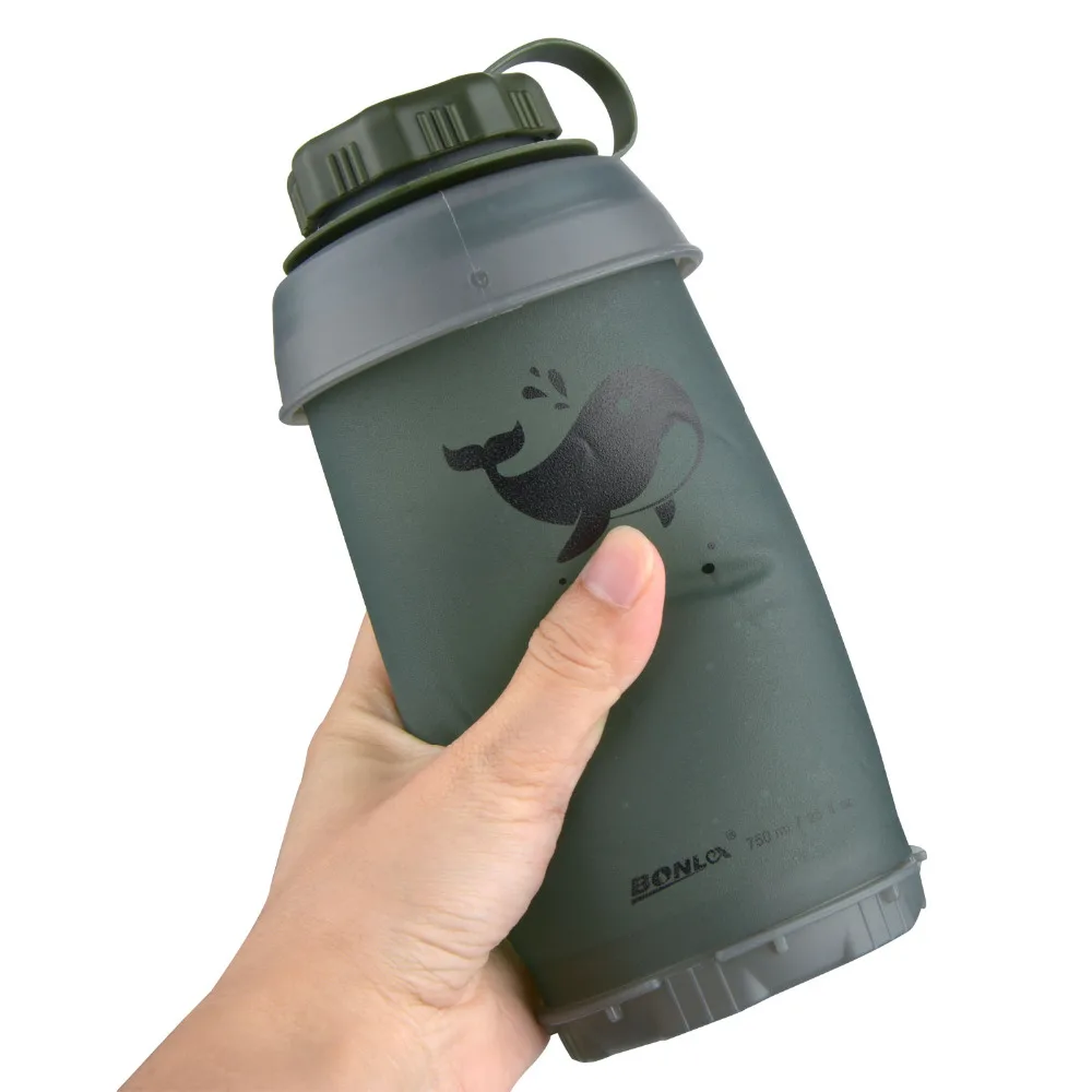 750 мл складная бутылка для воды eusable Складная легкая компактная для кемпинга альпинизма