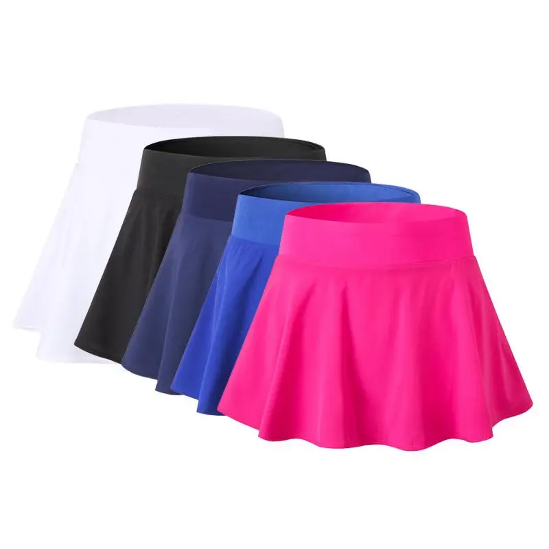 

Tennis Skorts Sports Fitness Yoga Short Skirt Badminton breathable Quick drying Women Sport Anti Exposure Tennis Skirt