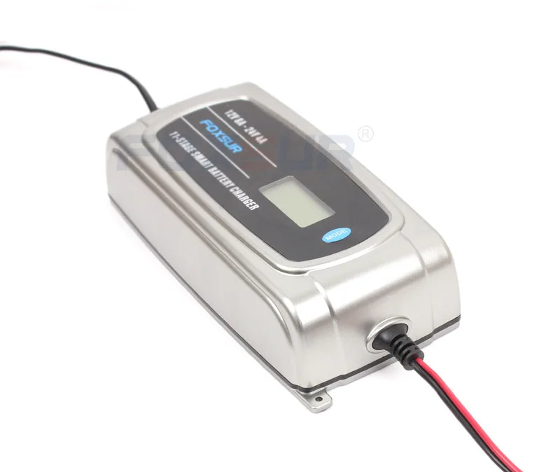 FOXSUR 12V 8A 24V 4A 11-stage умное зарядное устройство, 12V 24V EFB гель AGM мокрое автомобильное зарядное устройство с ЖК-дисплеем и Desulfator
