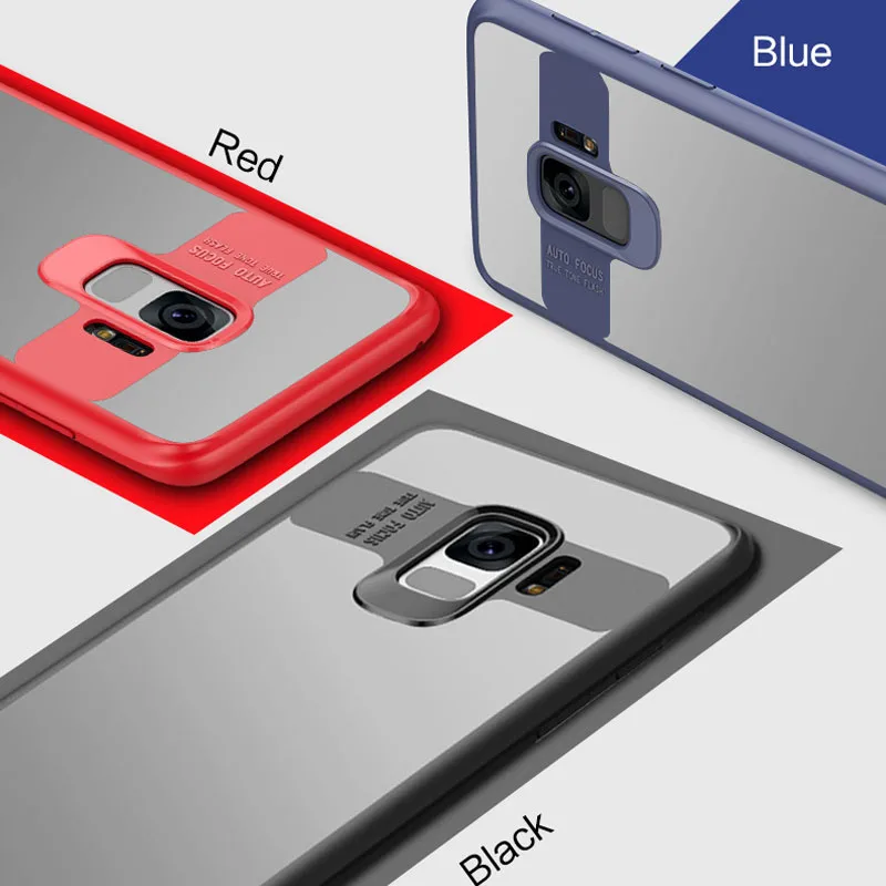 JiBan For Samsung Galaxy Note8 S9/S8/S7 Plus New Fashion TPU Silicone Edge Clear Phone Cover Tempered Glass PC Hard Backing Case |
