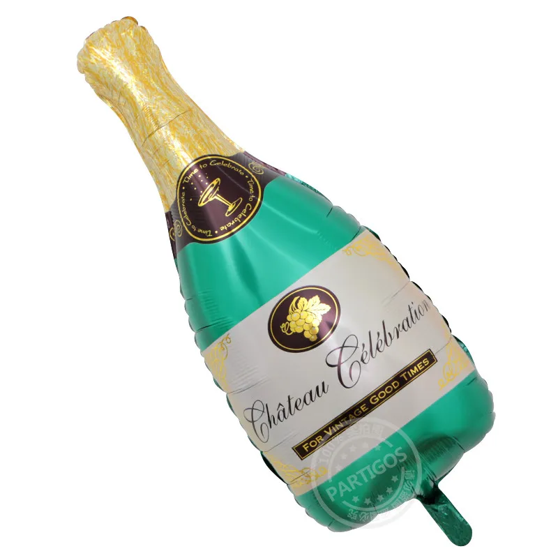 bottle 1 Золотые, серебристые металлические латексные воздушные шары корона с надписью «Happy Birthday» воздушные шары со звездами и сердечками на свадьбу, день рождения, Детские вечерние украшения - Цвет: bottle 1
