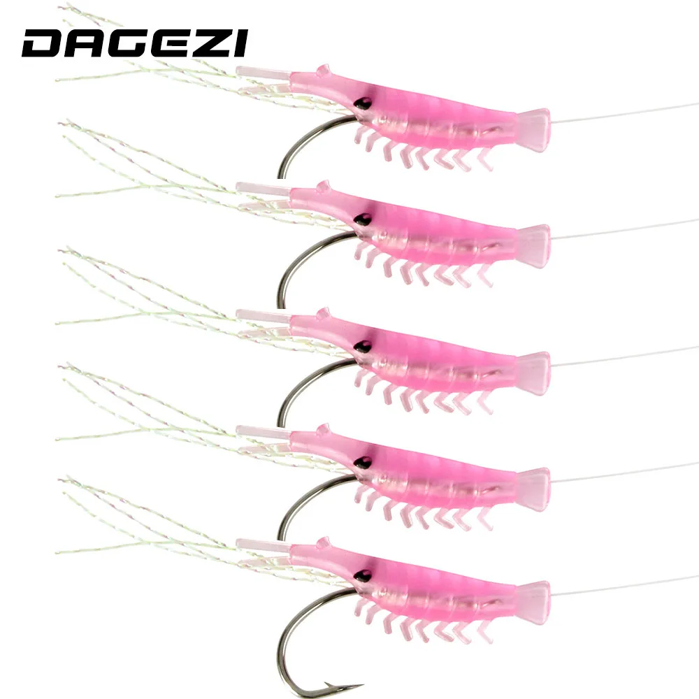 DAGEZI новый 5 шт./компл. светильник красные креветки рыболовная приманка с для