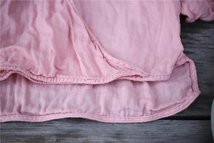 Женская Асимметричная блузка Johnature однотонная с v-образным вырезом винтажная
