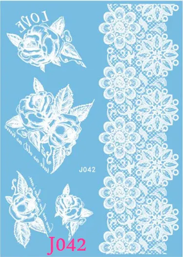 1 шт. водостойкая белая татуировочная повязка на плечо с цветами спине временная