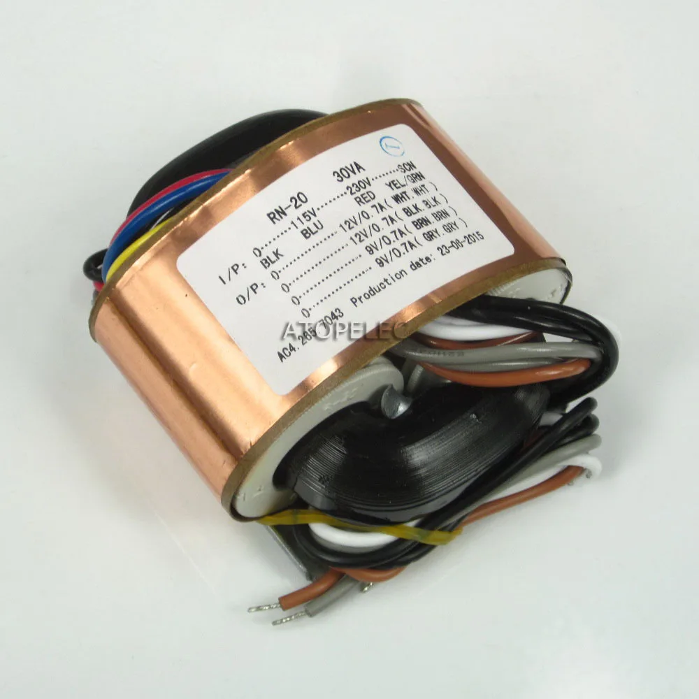 115 V-230 V 30W R-Core экранированный трансформатор 12V+ 12V 9V+ 9V для аудио усилителя предусилители AMP DAC R Core