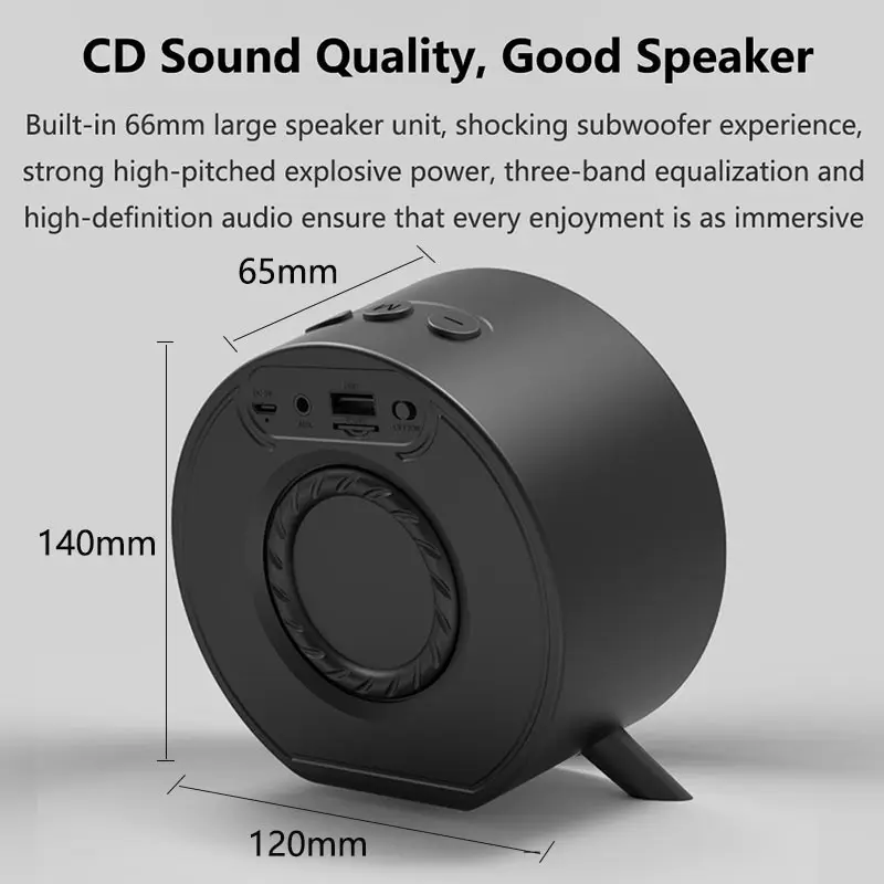 Мини Bluetooth динамик портативный беспроводной динамик звуковая система стерео музыка объемный сабвуфер Поддержка TF карта AUX USB для телефона