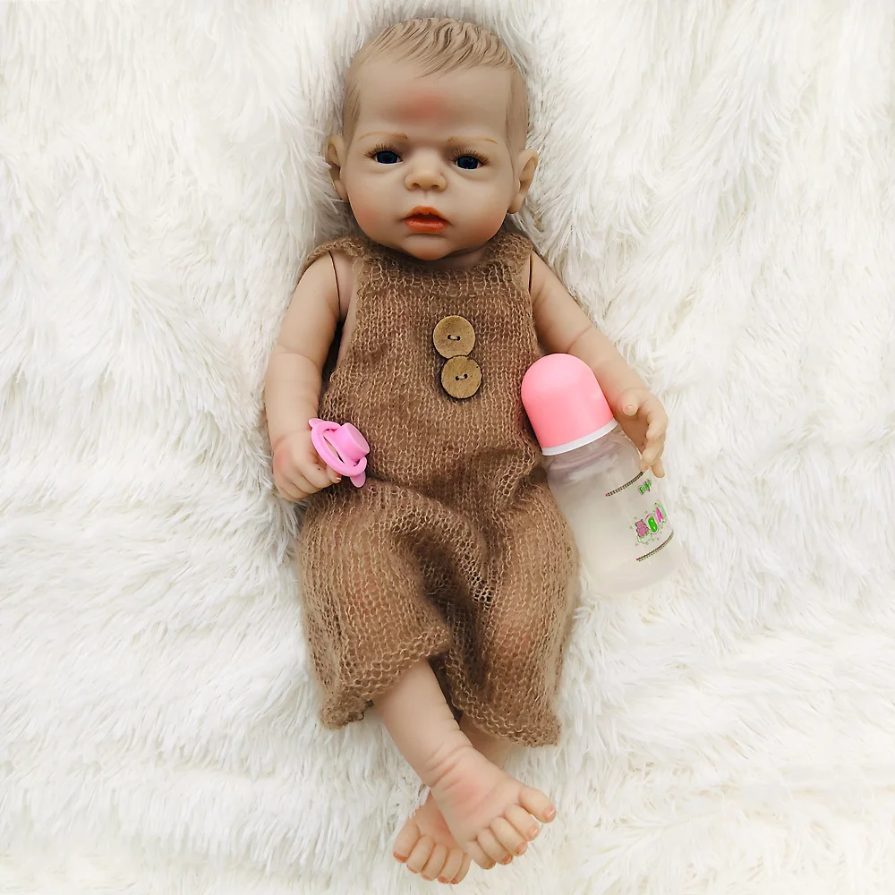 Уникальный bebe Reborn Baby Doll Силиконовое виниловое тело с ношением шерстяная одежда настоящий сенсорный новорожденный 22 ''/55 см игрушки для девочек bonecas подарок