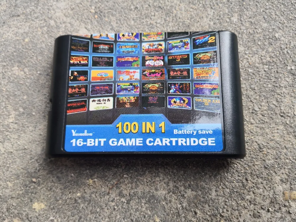 Топ 100 в 1 для картриджа Sega Megadrive Genesis Game (с батареей/всеми консолями)|Запасные