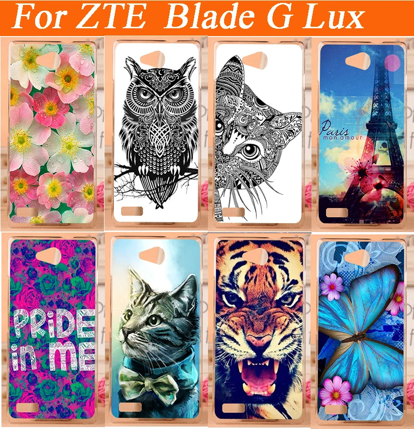 Хит продаж 14 узоров цветные цветы животные чехол для ZTE Blade G Lux телефона |