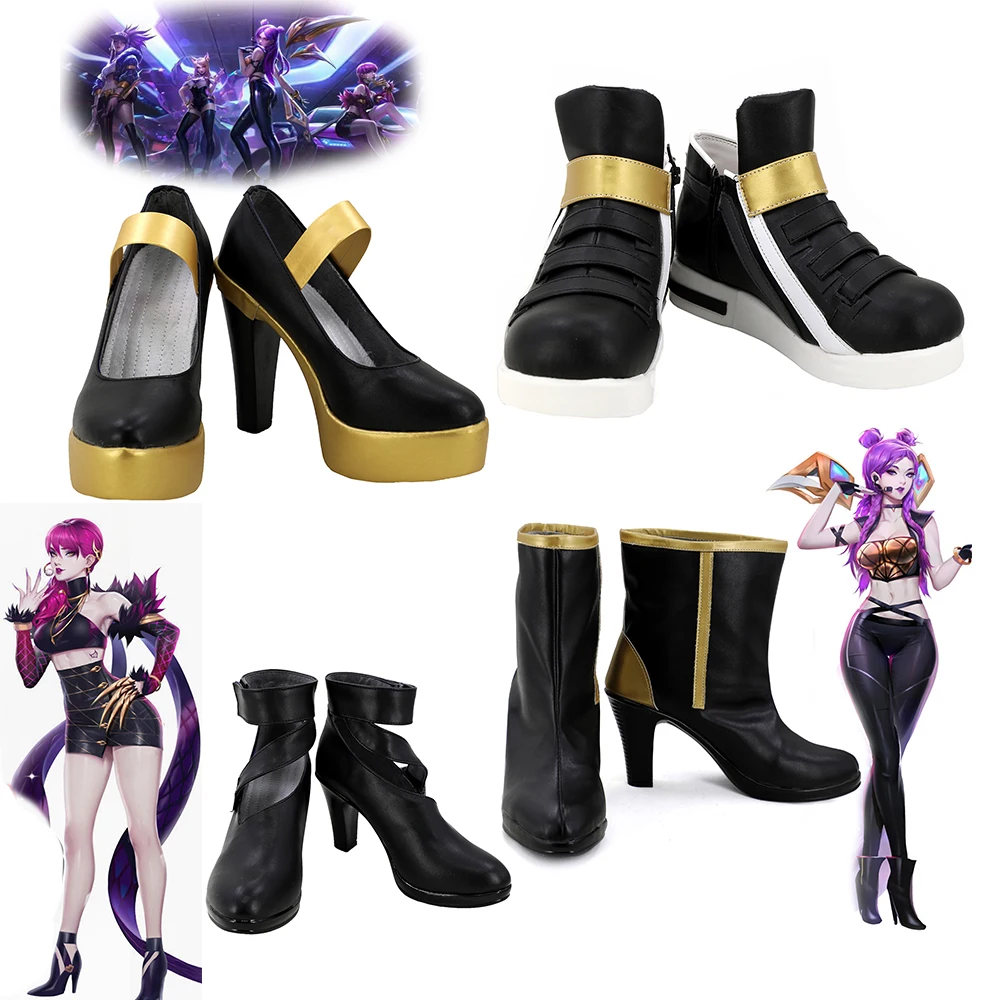 Обувь для косплея LOL KDA Evelynn Akali Ahri Kaisa обувь аксессуары обуви европейский