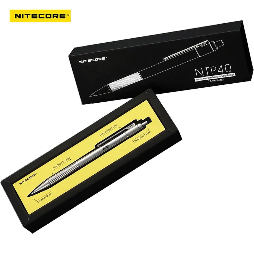 Nitecore NTP40 исключительный эскиз титановый сплав механический карандаш самооборона