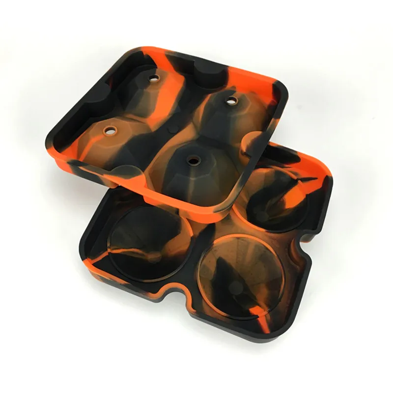 Orange Diamomd 4 полости Алмазная форма 3D ледяной куб плесень производитель бар вечерние силиконовые лотки коктейль ледяной шар для виски Шоколадный Плесень Для вечерние бар - Цвет: Orange Diamomd