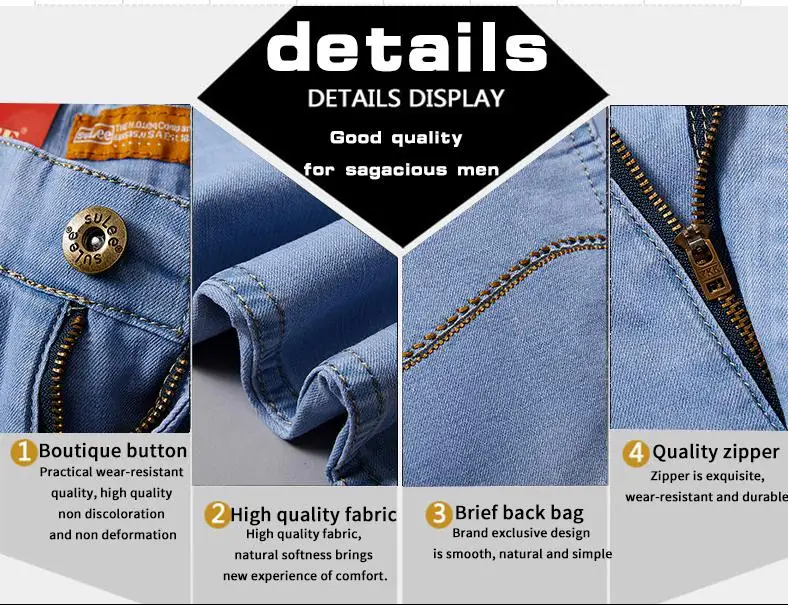 Шорты SULEE мужские джинсовые модные повседневные облегающие эластичные брендовая
