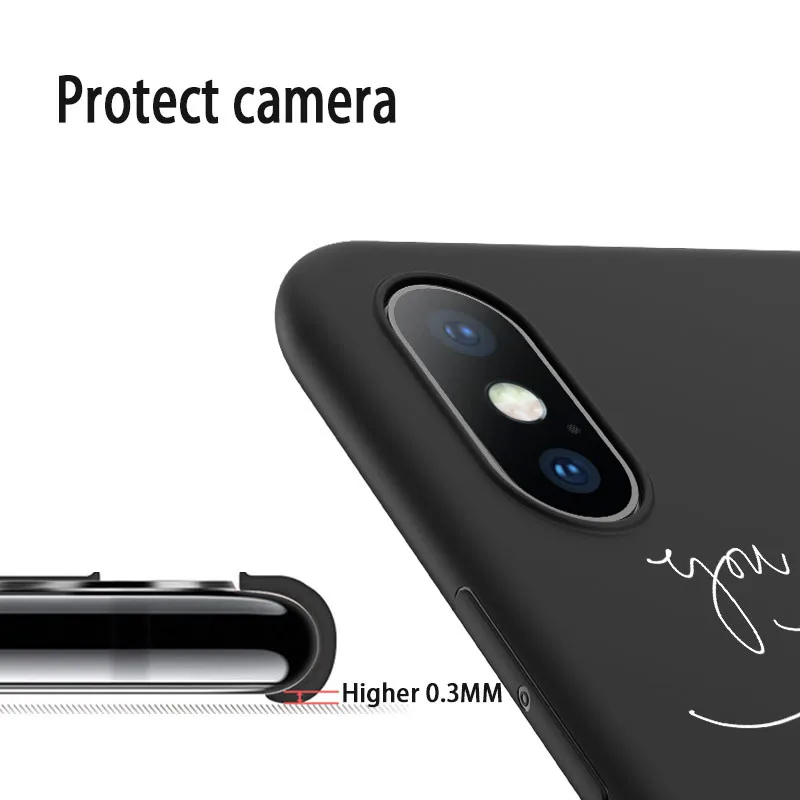 USLION Couple Love Heart Case For iPhone 6 7 6s 8 Plus Letter Phone Cases X XR XS Max Silicone TPU Soft Cover Fundas |