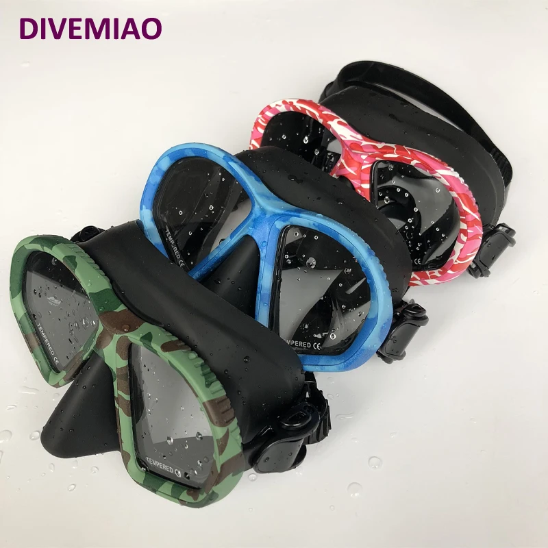 spearfishing macka scuba diving snorkel mask for swimming mascara buceo CAMO color set freediving underwater | Спорт и развлечения