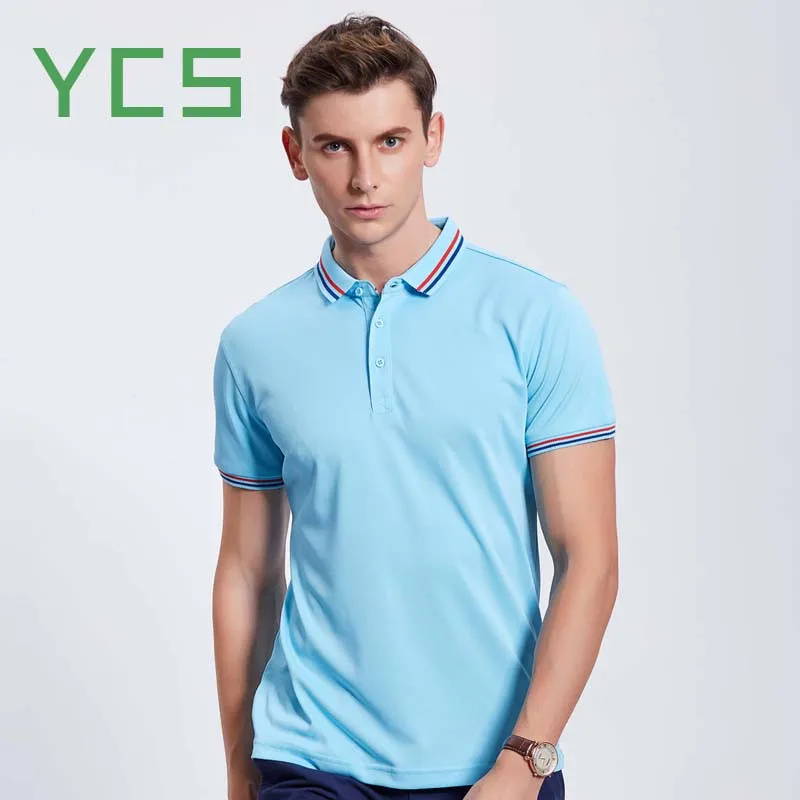Light blue Заказная рубашка поло с вышивкой с вашим собственным текстовым дизайном, индивидуальная форма высокого качества поло для компании Логотип Рабочая одежда - Цвет: Light blue