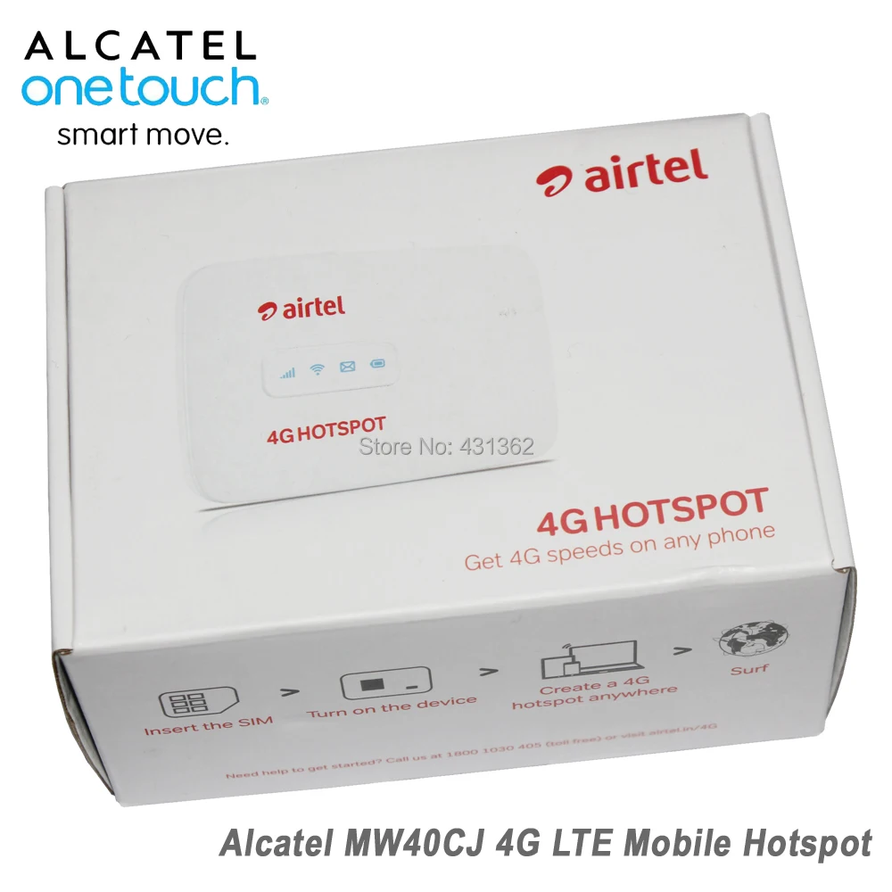 Разблокированный Alcatel Link Zone MW40CJ 4G LTE 150 Мбит/с Мобильный Wi Fi беспроводной
