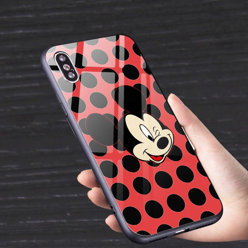 mqhdhbd Милый мультяшный чехол для телефона из закаленного стекла TPU s для iPhone 11 Pro XR XS MAX X, чехол для iPhone 6 7 8 6 S Plus, чехол, Fundas Coque - Цвет: mqhdhbd