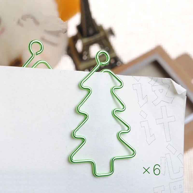 

Канцелярские и школьные принадлежности Рождественская елка Клип Закладка разноцветный бумажная бумага иглы металлические скрепки