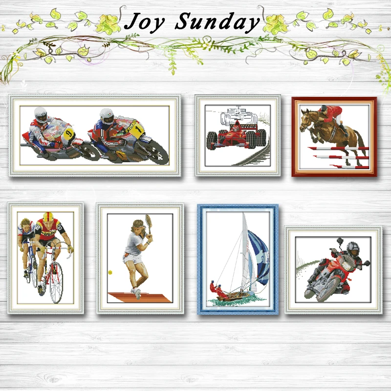 Велотренажер теннисный матч парусный спорт картины dmc 14CT 11CT счетный крест Набор