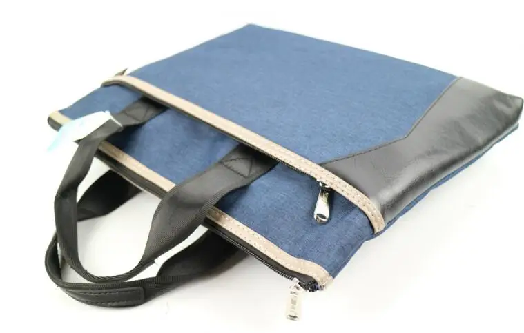 Новый мужской деловой Повседневный портфель A4 с двойной молнией горизонтальная