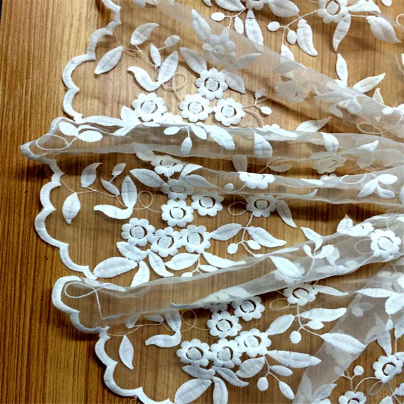 

Free shipping width125cm Organza sand lace embroidery Water soluble lace embroidery Embroidery lace Garment accessories