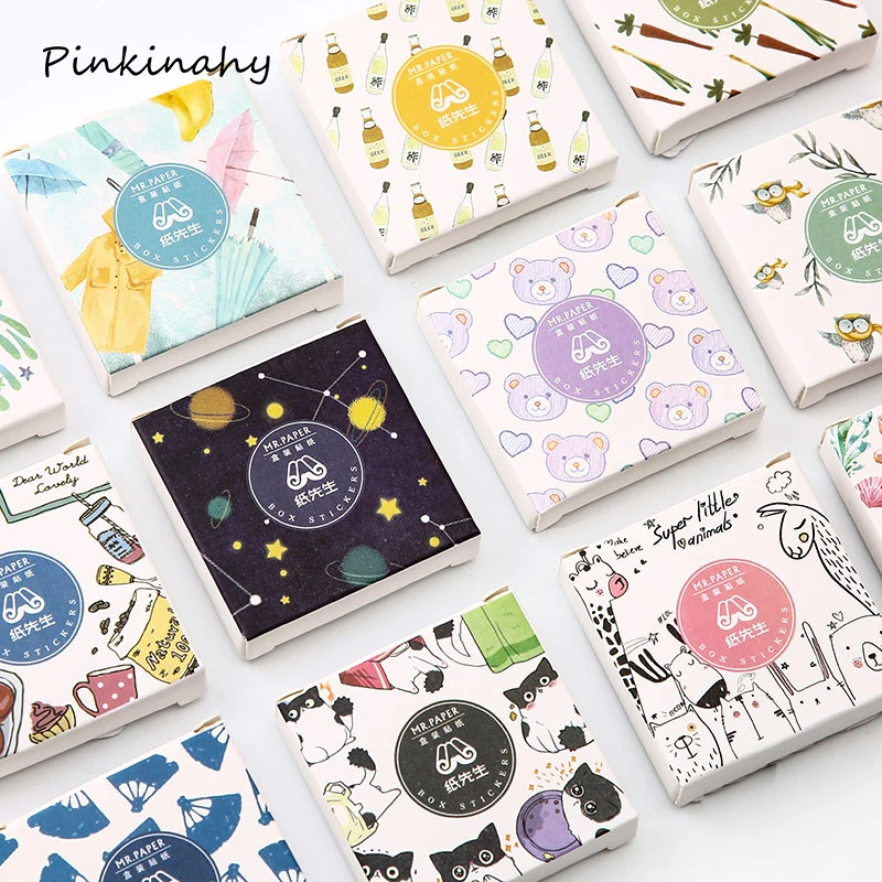 Японские декоративные мини-наклейки для еды пирожных и напитков милые наклейки