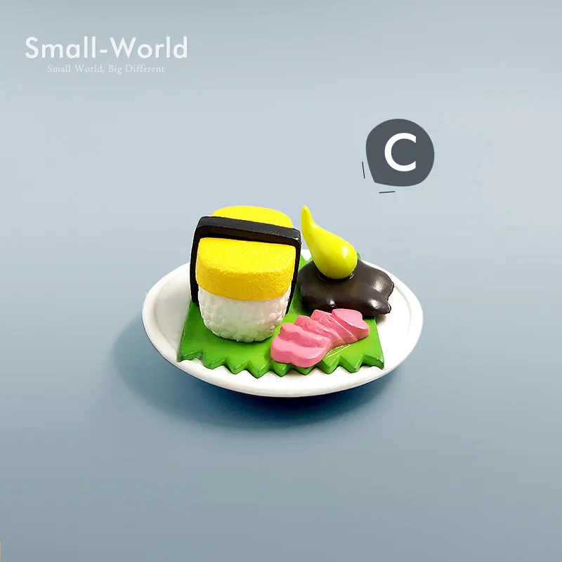 Sushi C Kawaii милый суши десерт кошка фигурка мини животное домашний декор миниатюрное украшение для сада в виде Феи аксессуары современный бонсай фигурка - Цвет: Sushi C