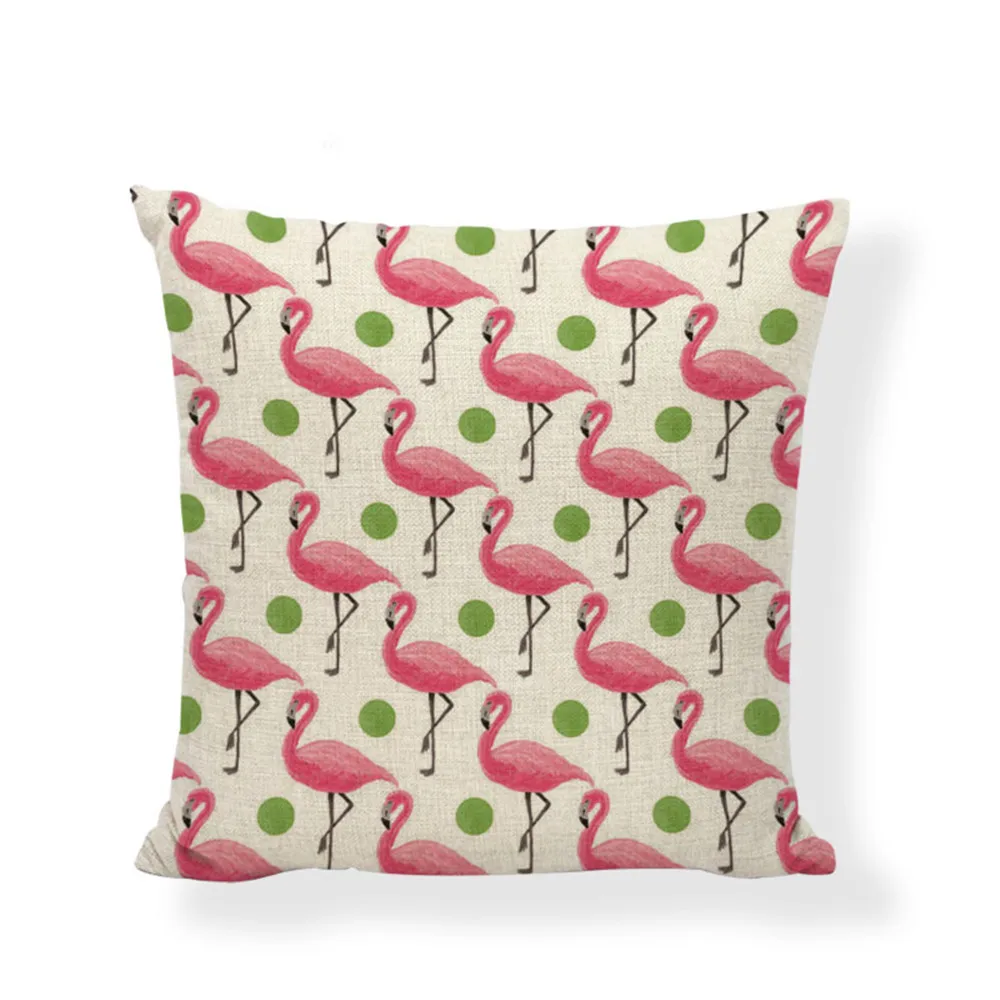 Мода Розовый фламинго растение геометрический фон 45*45 см модная наволочка с