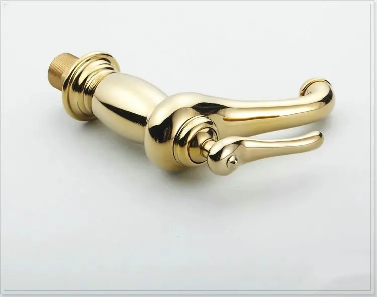 2014 Free Shipping Contemporary Single Handle Luxury New Style Gold Basin sink Antique Faucet Hot And Cold CopperHJ-6603K vasos |