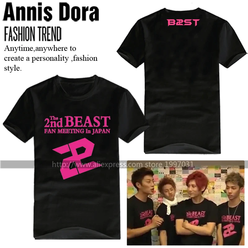 KPOP B2ST чудовище 2 й Япония фанвстреча Ду Джон Хюн сын Цзюнь Йо сеоп дун Woon футболка