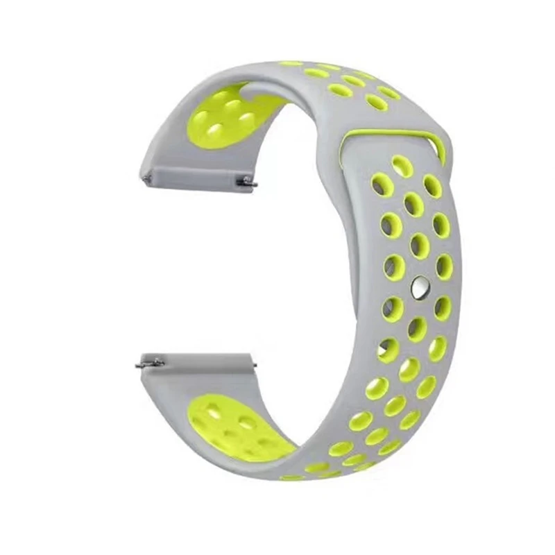 22 мм Универсальный силиконовый ремешок для Xiaomi Amazfit Pace/GTR 47 мм/Stratos 2 2S 3 ремешок для huawei Watch GT GT2 Band для Galaxy
