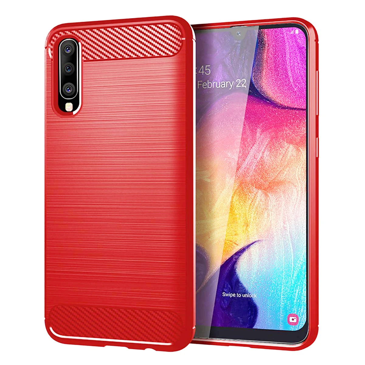 Silicone Case Cover Soft Carbon Fiber for Samsung Galaxy A10 A20 A30 A40 A50 A70 Phone M10 M20 M30 | Мобильные телефоны и