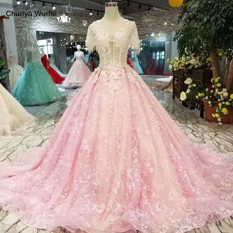 LSS175 розовый Праздничные платья для девочек футболка с короткими рукавами