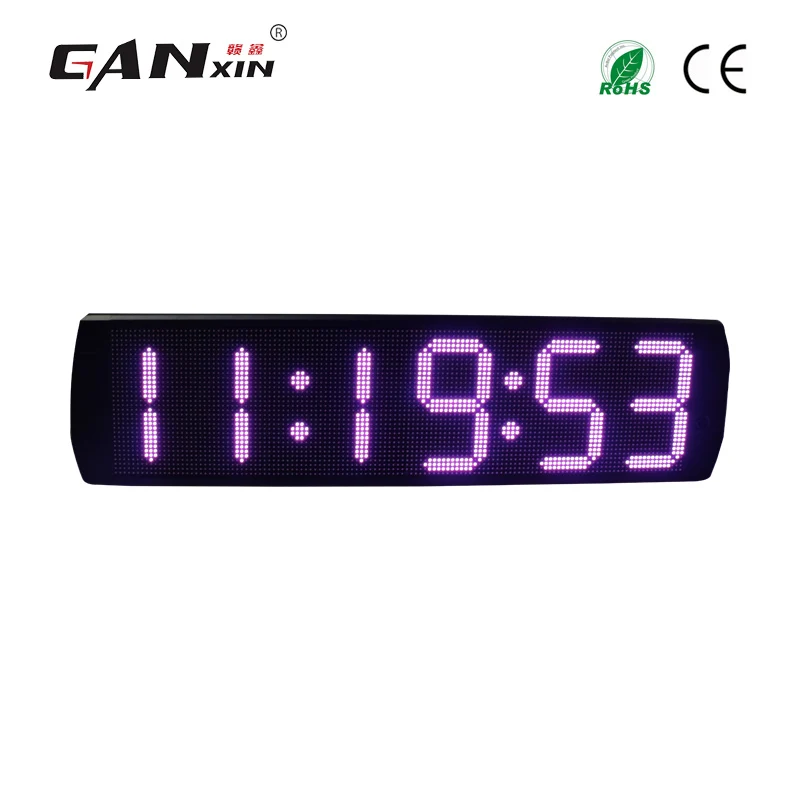 

[Ganxin] Color adjustable digital wall clock LED lattice screen clock with multiple timing functions